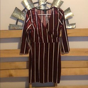 Dark orange velvet dress